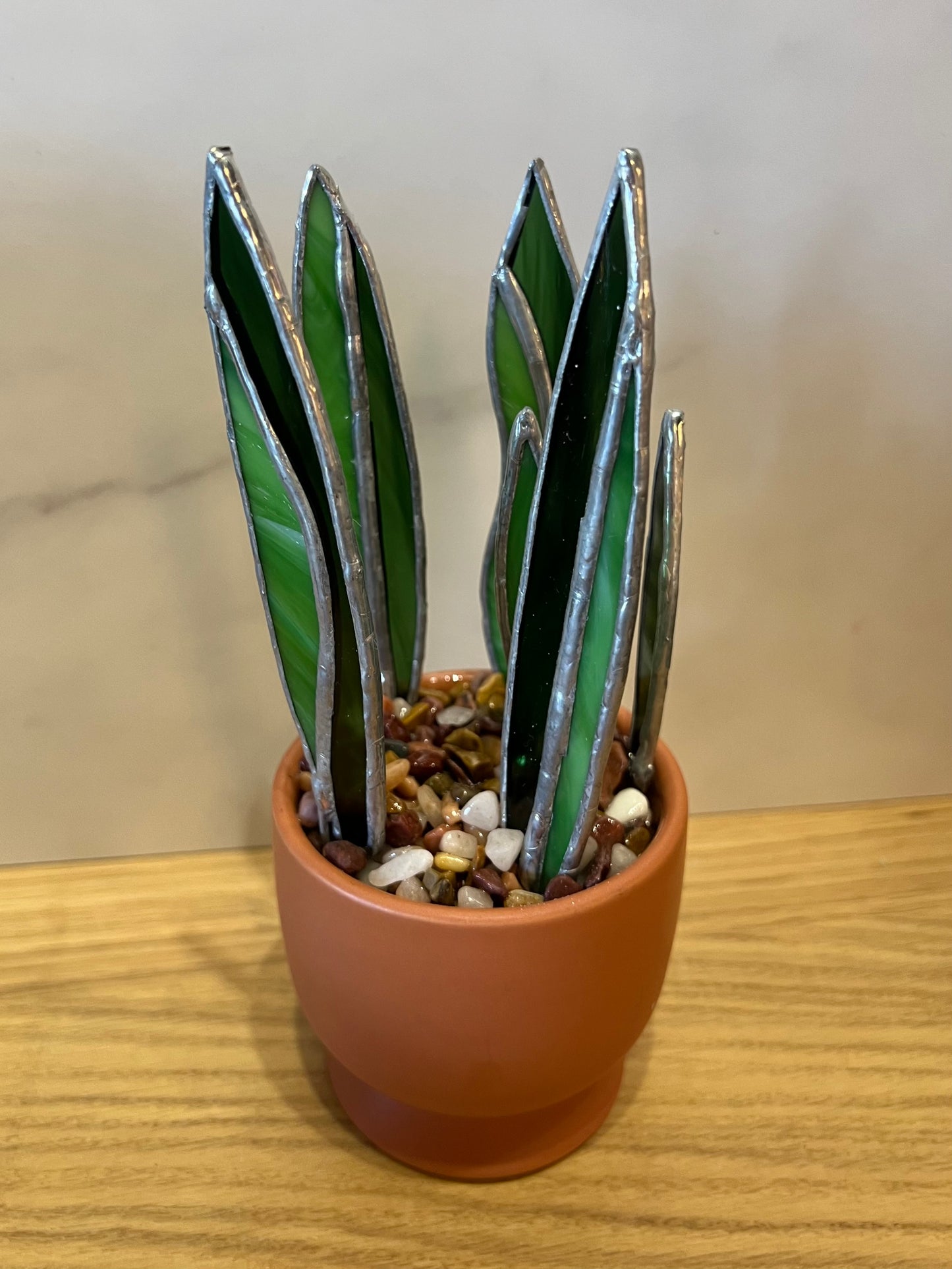 Snake plant stained glass
