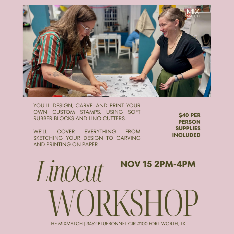 Lino Cut Workshop November 15th 2pm-4pm
