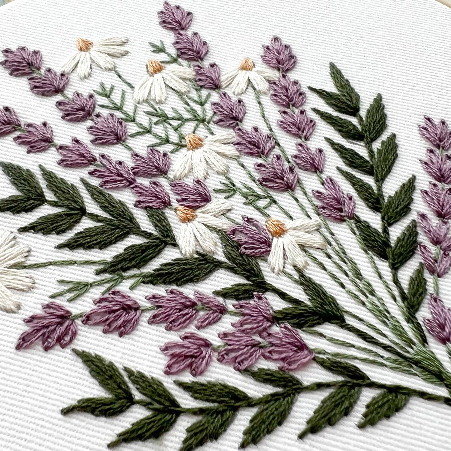 Lavender and Daisies Embroidery Kit