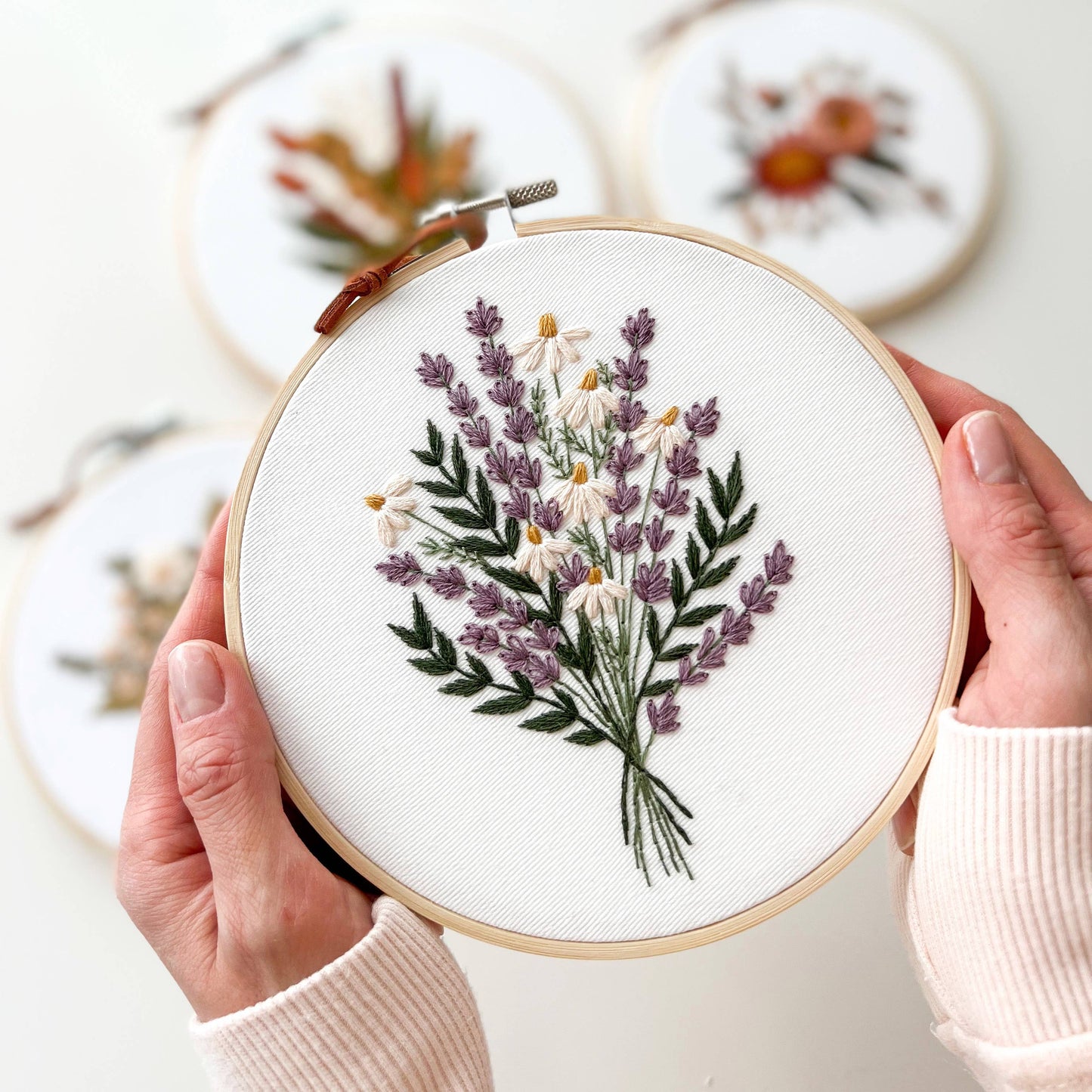 Lavender and Daisies Embroidery Kit