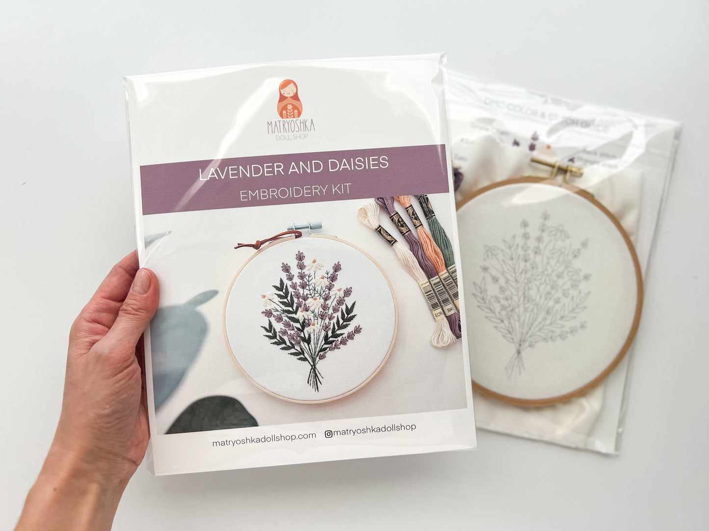 Lavender and Daisies Embroidery Kit