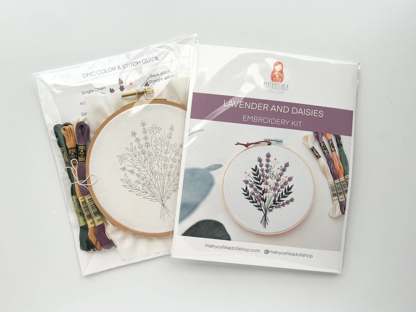Lavender and Daisies Embroidery Kit