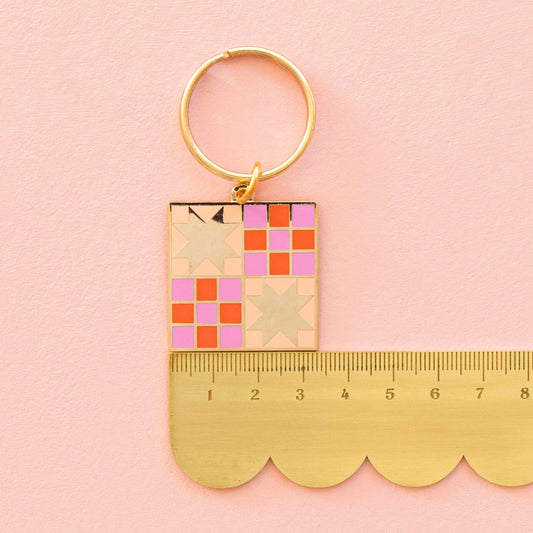 Then Came June Campfire Glow Quilt Keychain