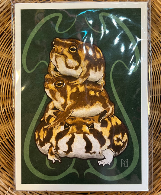 Frog Print Unframed 4x5