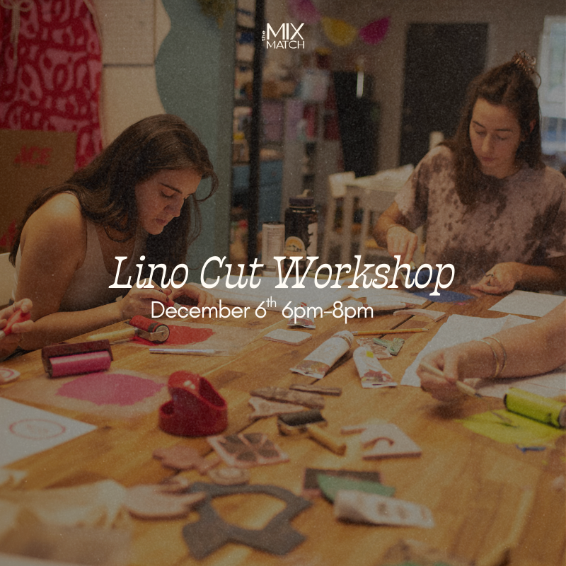 Lino Cut Workshop December 6th 6pm-8pm