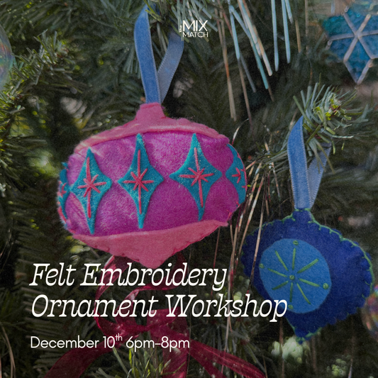 Felt Christmas Ornaments December 10th 6pm-8pm