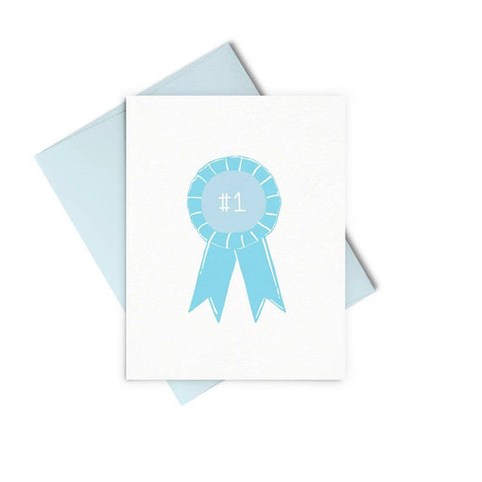 #1 Ribbon Letter Press Greeting Card