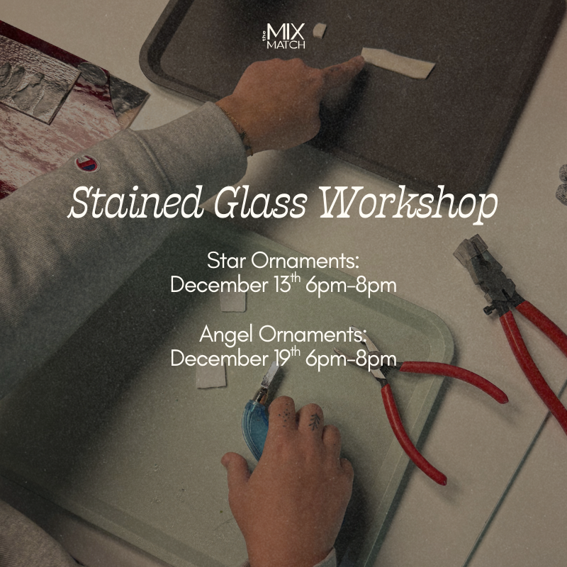 Stained Glass Workshop: Star Ornaments December 13th 6pm-8pm