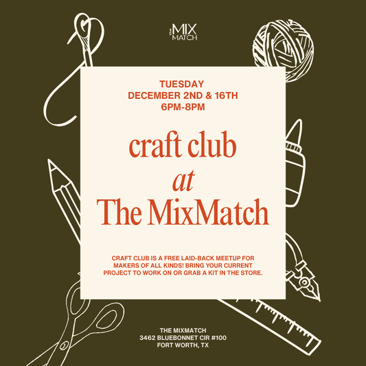 Craft Club December 2nd & 16th 6pm-8pm