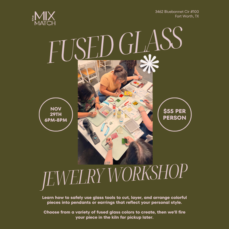 Fused Glass Jewelry November 29th 6pm-8pm