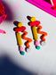 Squiggle Dancer Polymer Clay Earrings