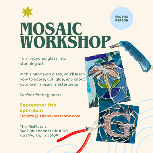 Mosaic Workshop September 11th 6pm-8pm