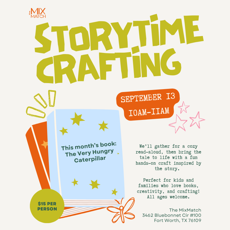 Storytime Crafting: The Very Hungry Caterpillar September 13th 10am-11am