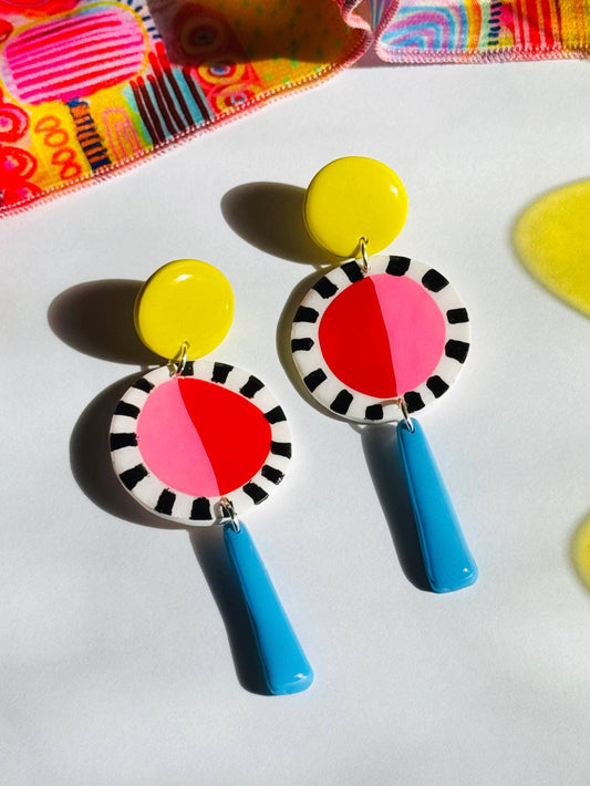Sunny Pop Drops Polymer Clay Earrings