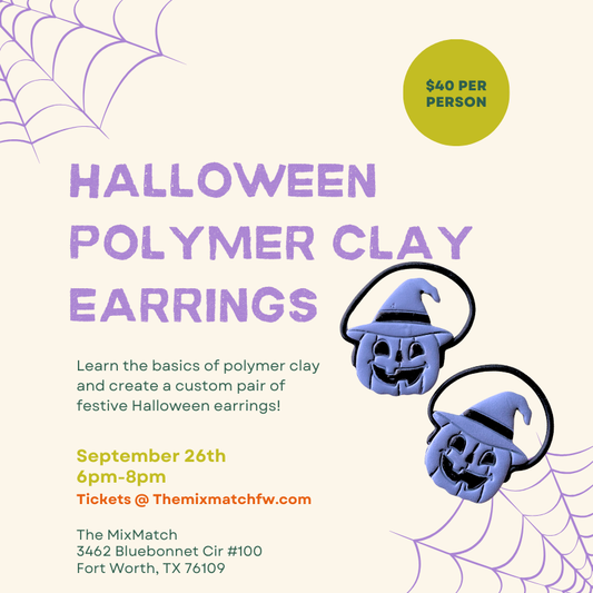 Halloween Polymer Clay Earrings September 26th 6pm-8pm
