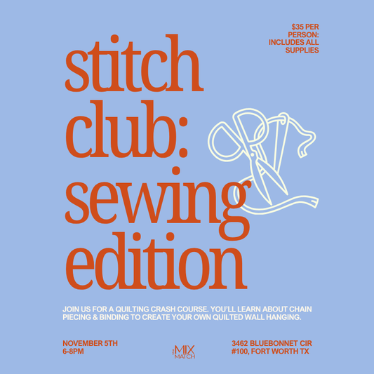 Stitch Club: Sewing Edition (Quilted Wall Hangings) November 5th 6pm-8pm