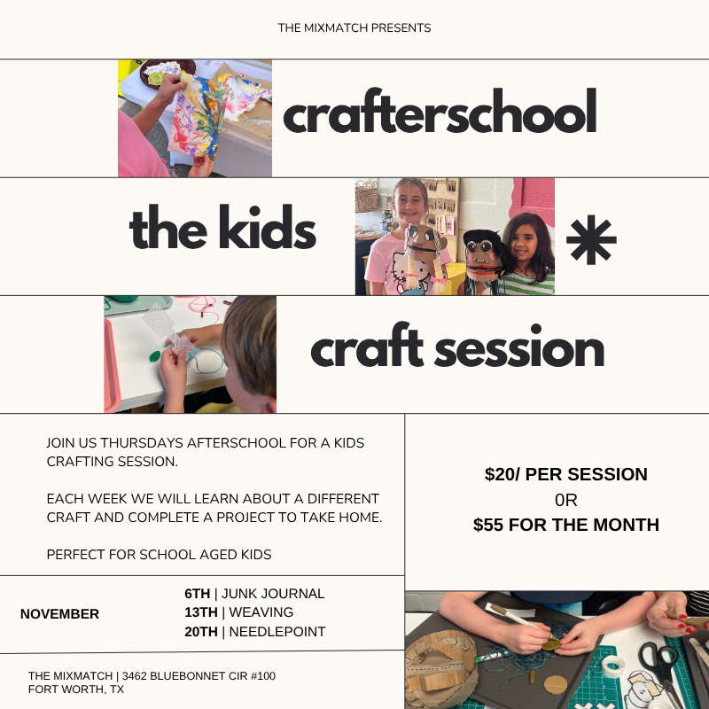 Crafterschool- November Sessions