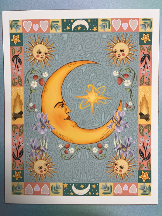 Moon Print Unframed 8x10