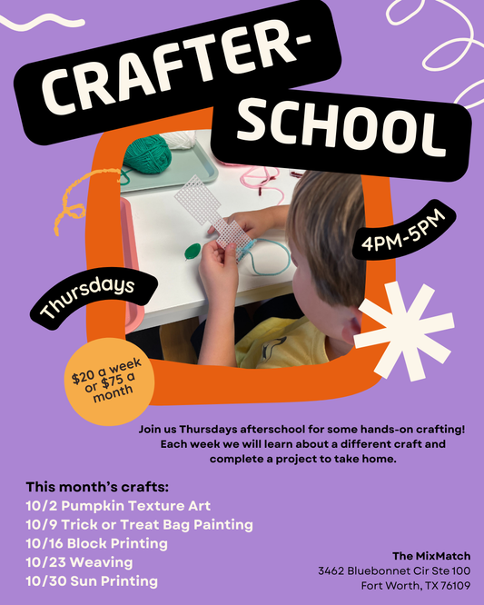 Crafterschool- October Sessions