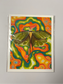 Abstract Moth Print Unframed 8x10
