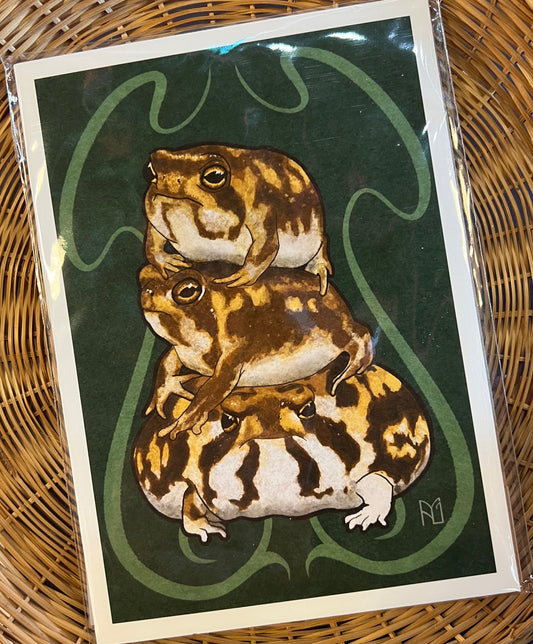 Frog Print Unframed 4x5