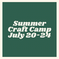 MixMatch Summer Craft Camp July 20th-24th