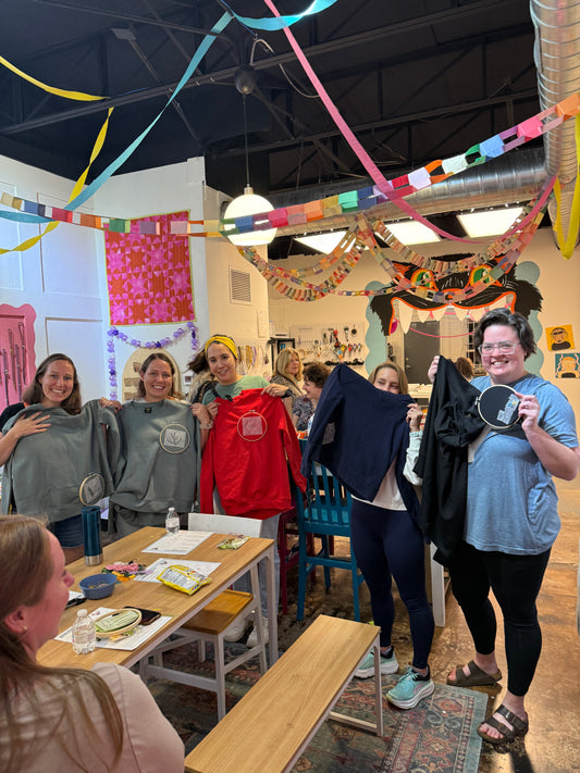 Embroidered Sweatshirts Jan 31 11am-1pm