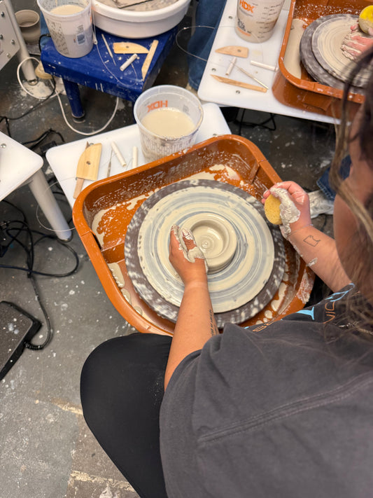 One Time Pottery Wheel Classes- Garlic Grater or Spoon Rest - June 19th 5pm-7pm (Friday)