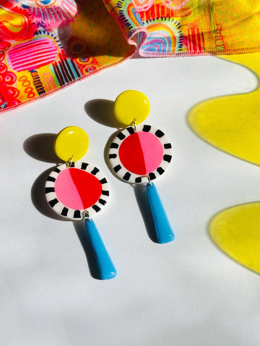 Sunny Pop Drops Polymer Clay Earrings