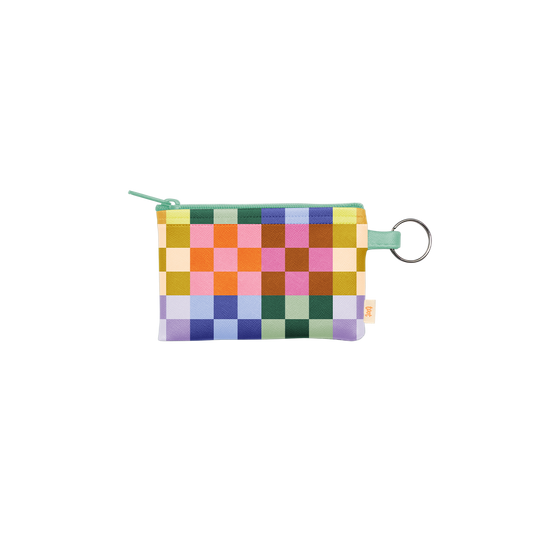 Bold Checker Coin Pouch